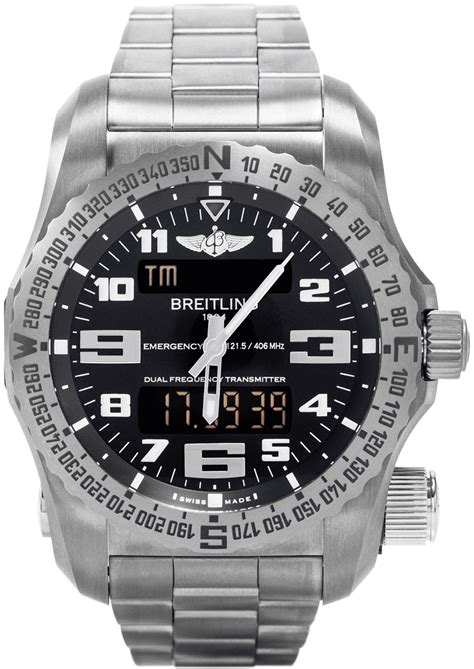 breitling digital und analog titanium|breitling titanium emergency.